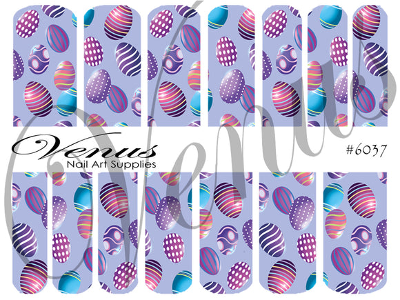 Water Transfer Decals - Egg-cellent #6037 - Venus Nail Art Supplies Australia