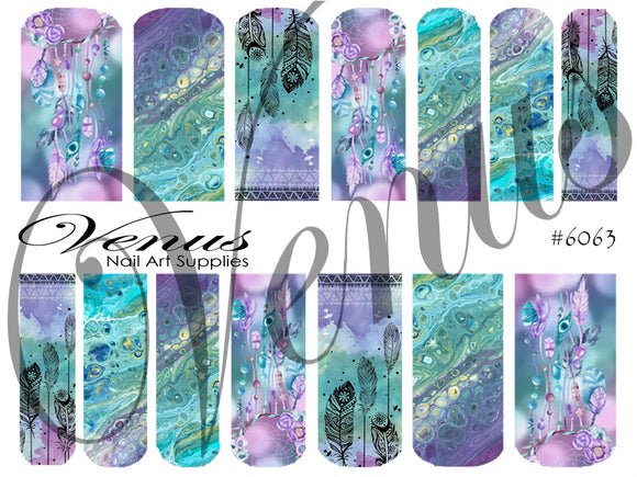 Water Transfer Decals - Dreamtime #6063 - Venus Nail Art Supplies Australia