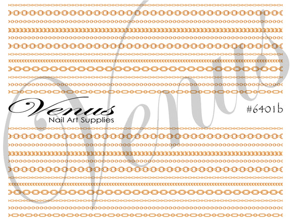 Water Transfer Decals - Gold B - Full Image #6401b - Venus Nail Art Supplies Australia