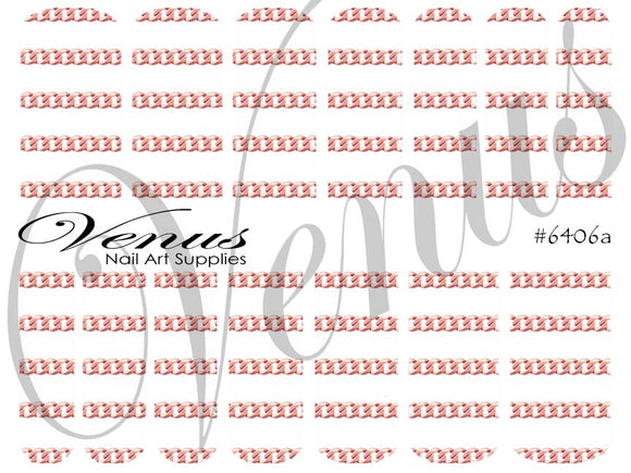 Water Transfer Decals - Rose Gold Chains #6406a - Venus Nail Art Supplies Australia