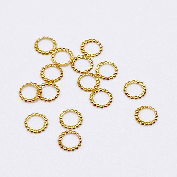 GOLD Textured Metallic Nail Art Frame CIRCLES | Venus Nail Art Supplies Australia