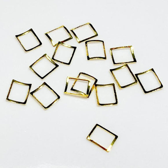 GOLD Metallic Nail Art Frame SQUARES Small | Venus Nail Art Supplies Australia