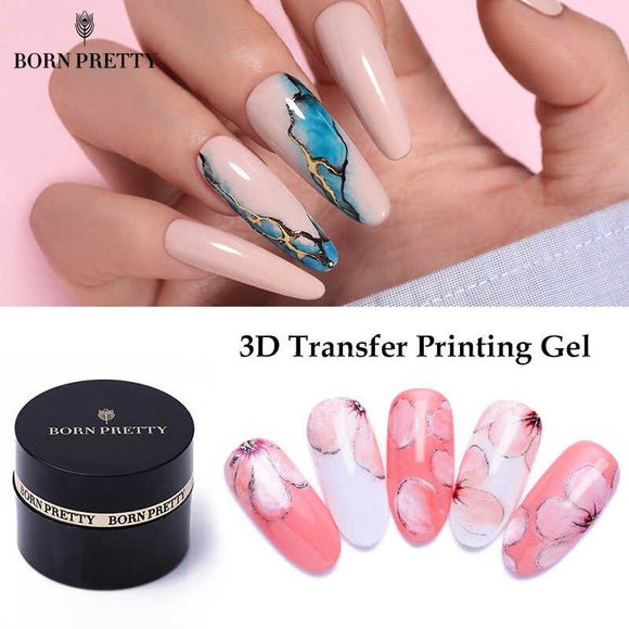 BORN PRETTY - 3D Transfer Printing Foil Gel  - Black - Venus Nail Art Supplies Australia