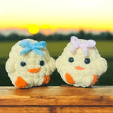 Amigurumi (crochet) Baby Bow Chick - Pink