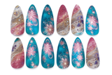 Nail Art Water Transfer Decals - Floral Fantasy (Clear/White) - #6056