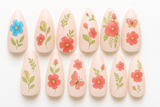 Nail Art Water Transfer Decals - My Flower Garden (Clear) #6066