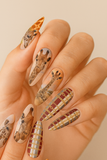 Nail Art Water Transfer Decals - Giraffe (Clear/White) #6750