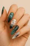 Nail Art Water Transfer Decals - Shattered Graveyard (Clear/White) #6101