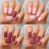 Nail Art Water Transfer Decals - Pink - SET OF 6 (Clear/White) #6702