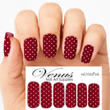 Nail Art Water Transfer Decals - #6702c - Pink C (Clear/White)