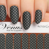 Nail Art Water Transfer Decals -  Grey C (Clear/White) #6702c