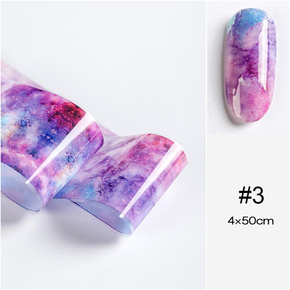 Pink / Blue / Purple WATERCOLOUR Nail Art Foil | Venus Nail Art Supplies Australia