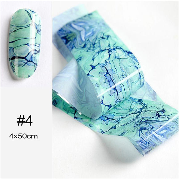 Aqua / Blue WATERCOLOUR Nail Art Foil | Venus Nail Art Supplies Australia