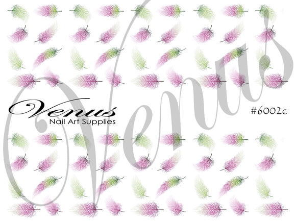 Water Transfer Decals - Purple/Green #6002c - Venus Nail Art Supplies Australia