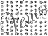 Water Transfer Decals - Black Rose Tattoo #6011 - Venus Nail Art Supplies Australia