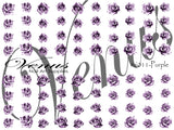 Water Transfer Decals - Purple Rose Tattoo #6011 - Venus Nail Art Supplies Australia