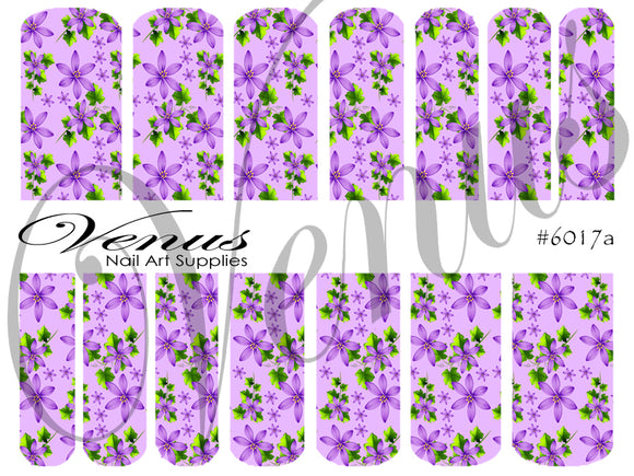 Water Transfer Decals - Forget Me Not #6017a - Venus Nail Art Supplies Australia
