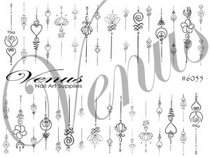 Water Transfer Decals - Fancy Arrows #6055 - Venus Nail Art Supplies Australia