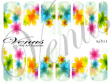 Water Transfer Decals - Bright Floral Rainbow $6311