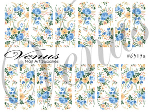 Water Transfer Decals - Country Garden #6315a - Venus Nail Art Supplies Australia