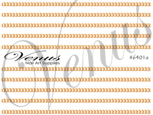 Water Transfer Decals - Chains Gold A - Full Image #6401a - Venus Nail Art Supplies Australia