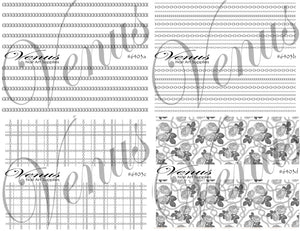 Water Transfer Decals - Silver Chains Set of 4 Full Images #6403 - Venus Nail Art Supplies Australia