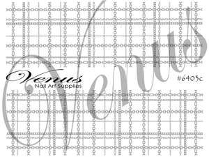 Water Transfer Decals - Silver Plaid Chains - Full Image #6403c - Venus Nail Art Supplies Australia