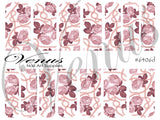 Water Transfer Decals - Rose Gold Floral Chains #6406d - Venus Nail Art Supplies Australia