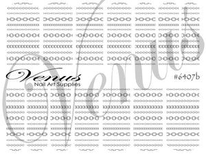 Water Transfer Decals - Silver Chain Mix #6407b - Venus Nail Art Supplies Australia