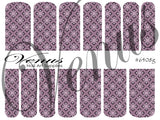 Water Transfer Decals - Lt Dusty Rose Geometric Floral Pattern #6408g - Venus Nail Art Supplies Australia
