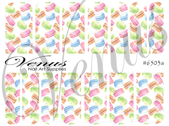 Water Transfer Decals - Kawaii Macarons - Venus Nail Art Supplies