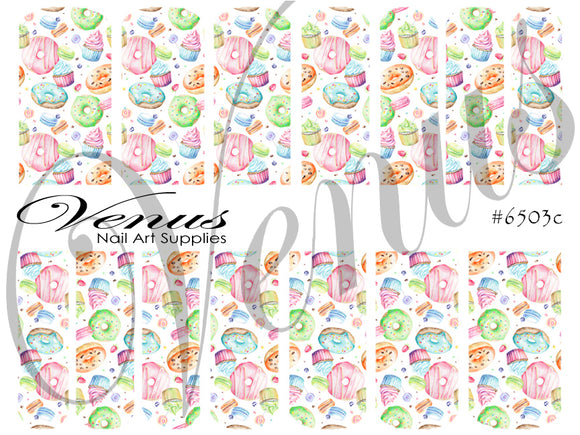 Water Transfer Decals - Kawaii Sweet Treats #6503c - Venus Nail Art Supplies