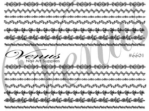 Water Transfer Decals - Luscious Lace #6601 - Venus Nail Art Supplies