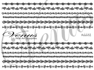 Water Transfer Decals - Lucy Loves Lace #6602 - Venus Nail Art Supplies