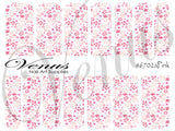 Water Transfer Decals - Pink Floral #7202a - Venus Nail Art Supplies