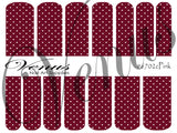 Water Transfer Decals - Dk Pink Dots #6702c - Venus Nail Art Supplies