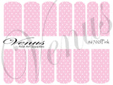 Water Transfer Decals - Lt Pink Dots #6702f - Venus Nail Art Supplies