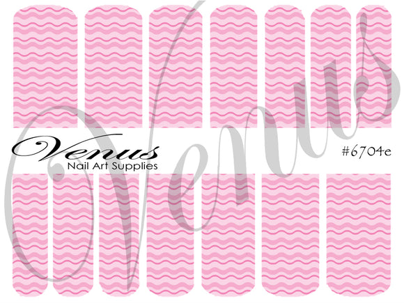 Water Transfer Decals - Girly Girl - Waves #6704e -Venus Nail Art Supplies Australia