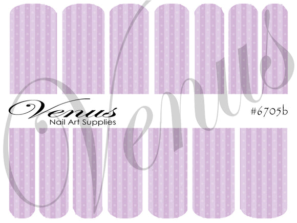 Water Transfer Decals - Lovely - Lilac Wallpaper #6705b - Venus Nail Art Supplies Australia