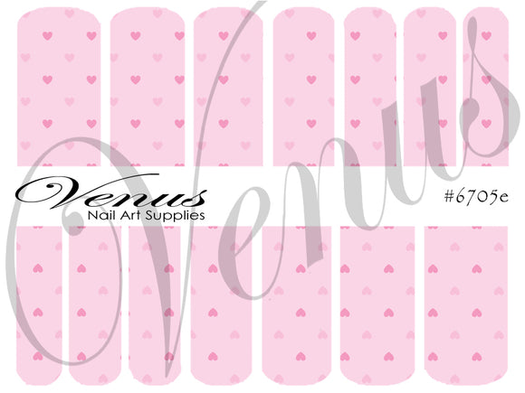 Water Transfer Decals - Lovely - Heart Dots #6705e - Venus Nail Art Supplies Australia