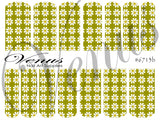Water Transfer Decals - Floral Fruits - Green Floral #6713b - Venus Nail Art Supplies Australia