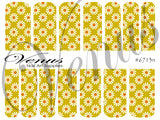 Water Transfer Decals - Floral Fruits - Green Daisies #6713n - Venus Nail Art Supplies Australia