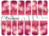 Water Transfer Decals - NYE Fireworks - Pink #6715b - Venus Nail Art Supplies Australia