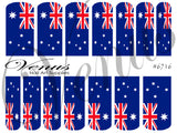 Water Transfer Decals - Australian Flag #6716 - Venus Nail Art Supplies Australia