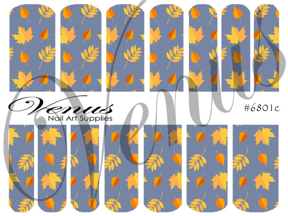 Water Transfer Decals - Autumn Afternoon C #6801c - Venus Nail Art Supplies Australia