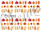 Water Transfer Decals - Autumn Leaves #6803a - Venus Nail Art Supplies Australia