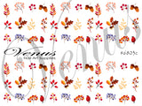 Water Transfer Decals - Autumn Leaves #6803c - Venus Nail Art Supplies Australia