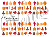 Water Transfer Decals - Autumn Leaves #6803e - Venus Nail Art Supplies Australia
