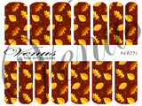 Water Transfer Decals - Autumn Print #6805c - Venus Nail Art Supplies Australia
