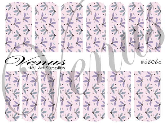 Water Transfer Decals - Vintage Breeze #6806c - Venus Nail Art Supplies Australia